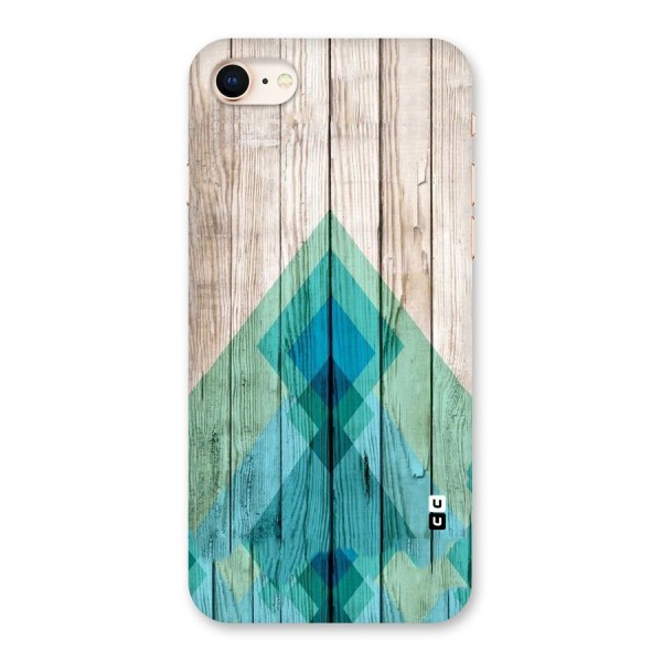 Abstract Green And Wood Back Case for iPhone 8