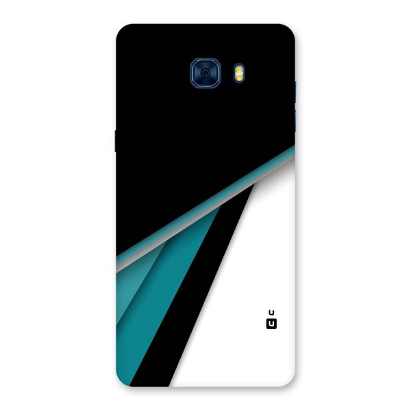 Abstract Lines Of Blue Back Case for Galaxy C7 Pro