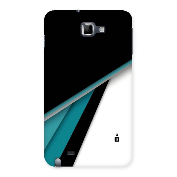 Abstract Lines Of Blue Back Case for Galaxy Note