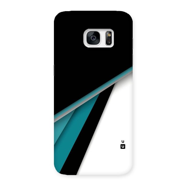 Abstract Lines Of Blue Back Case for Galaxy S7 Edge