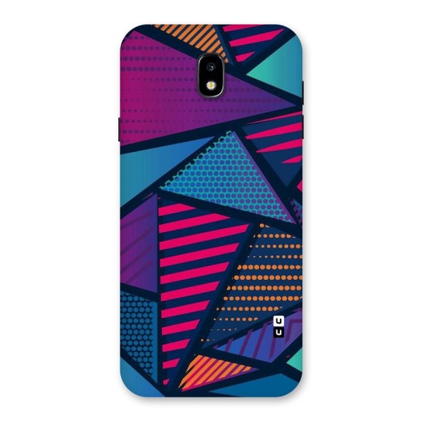 Abstract Lines Polka Back Case for Galaxy J7 Pro