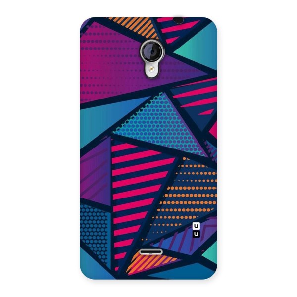 Abstract Lines Polka Back Case for Micromax Unite 2 A106