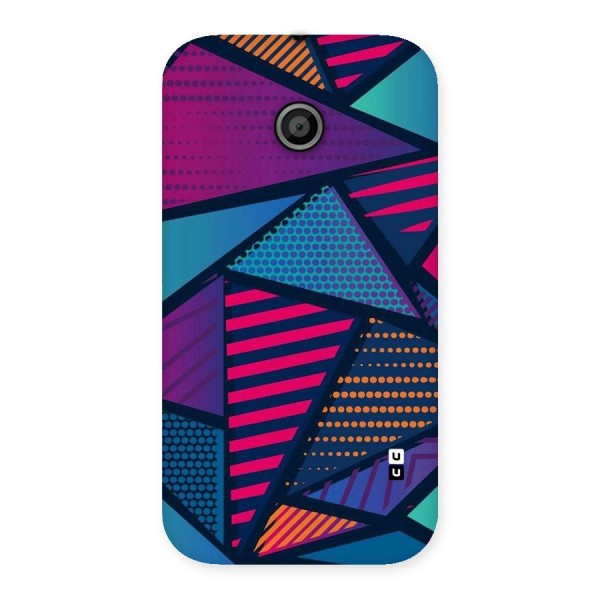 Abstract Lines Polka Back Case for Moto E