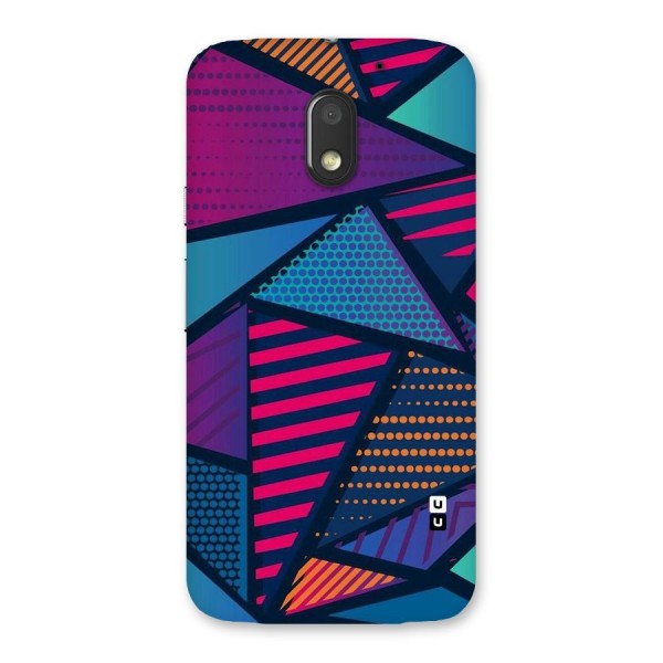 Abstract Lines Polka Back Case for Moto E3 Power