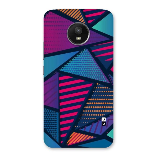 Abstract Lines Polka Back Case for Moto E4 Plus