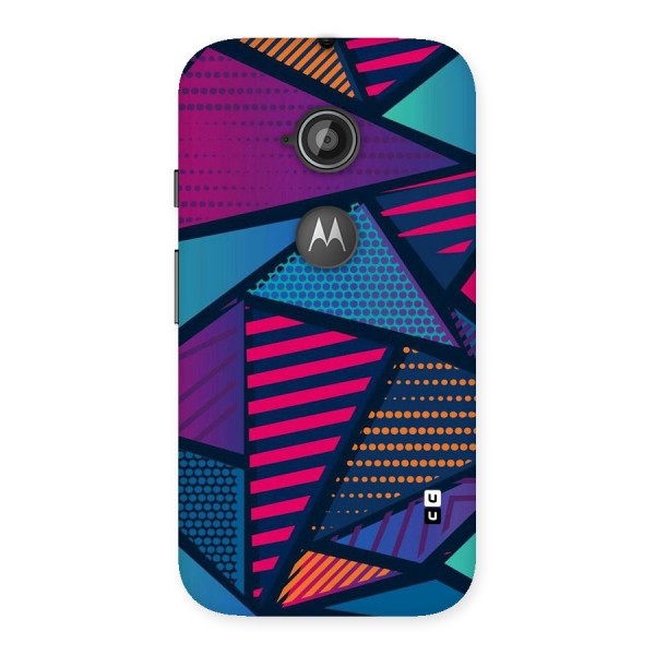 Abstract Lines Polka Back Case for Moto E 2nd Gen