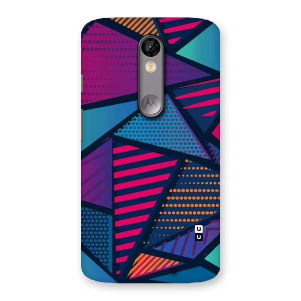 Abstract Lines Polka Back Case for Moto X Force