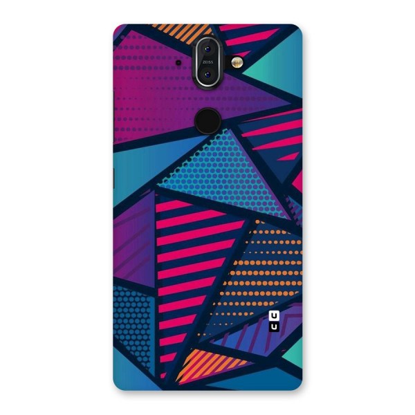 Abstract Lines Polka Back Case for Nokia 8 Sirocco