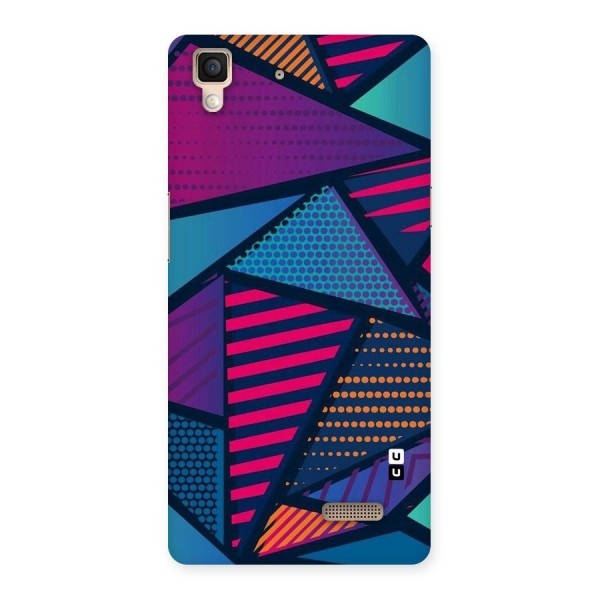 Abstract Lines Polka Back Case for Oppo R7