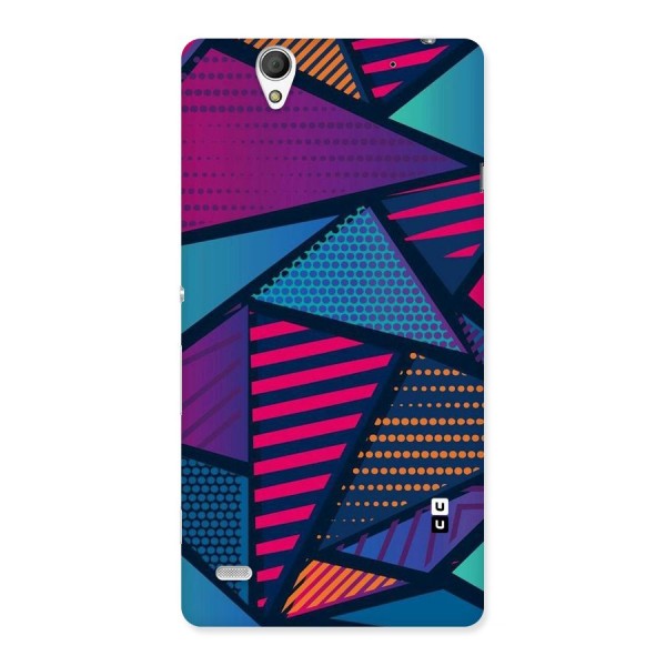 Abstract Lines Polka Back Case for Sony Xperia C4