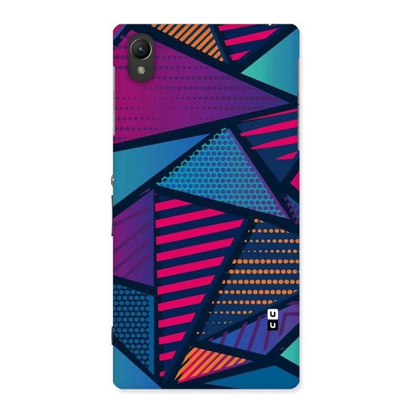 Abstract Lines Polka Back Case for Sony Xperia Z1