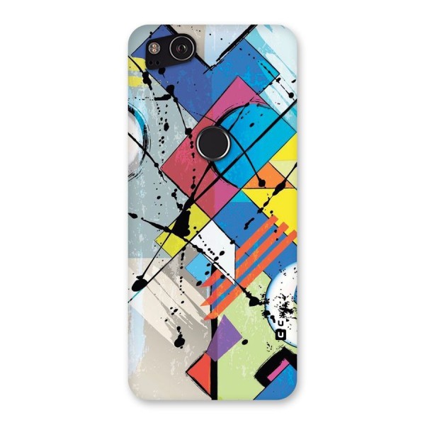 Abstract Paint Shape Back Case for Google Pixel 2