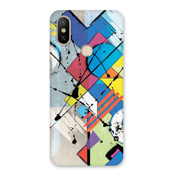 Abstract Paint Shape Back Case for Mi A2