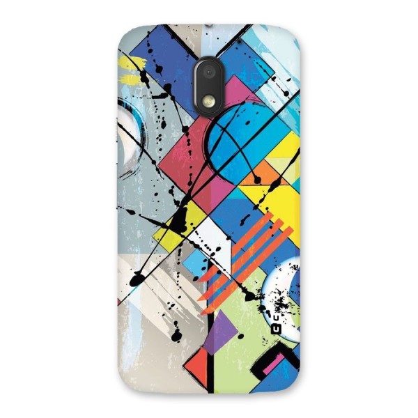 Abstract Paint Shape Back Case for Moto E3 Power