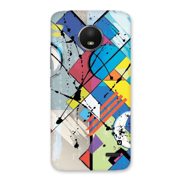 Abstract Paint Shape Back Case for Moto E4