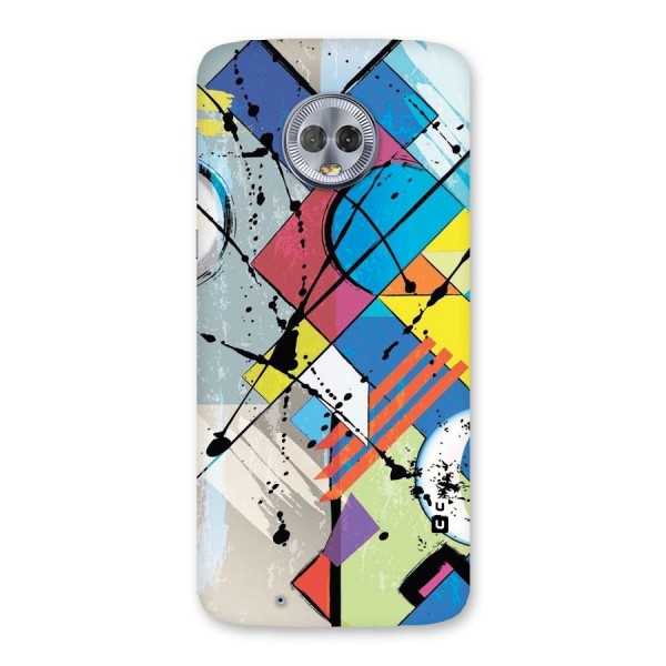 Abstract Paint Shape Back Case for Moto G6