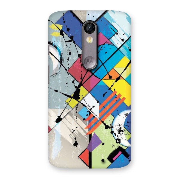 Abstract Paint Shape Back Case for Moto X Force