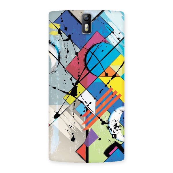 Abstract Paint Shape Back Case for One Plus One