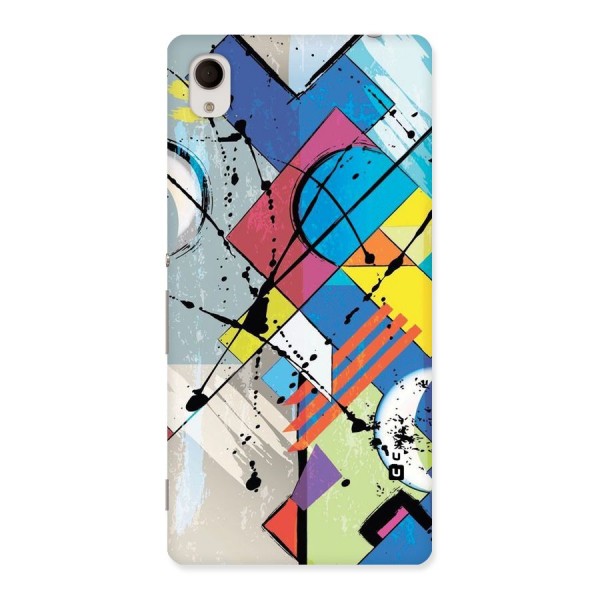 Abstract Paint Shape Back Case for Sony Xperia M4