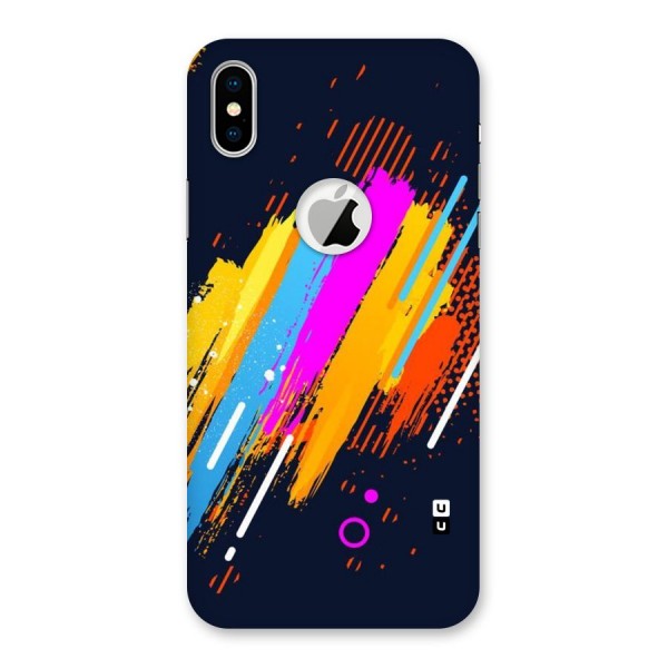 Abstract Shades Back Case for iPhone XS Logo Cut