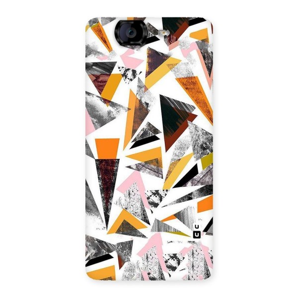 Abstract Sketchy Triangles Back Case for Canvas Knight A350