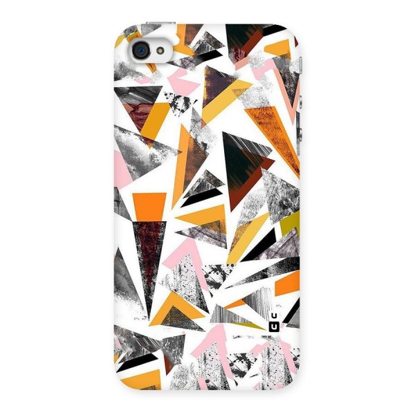 Abstract Sketchy Triangles Back Case for iPhone 4 4s