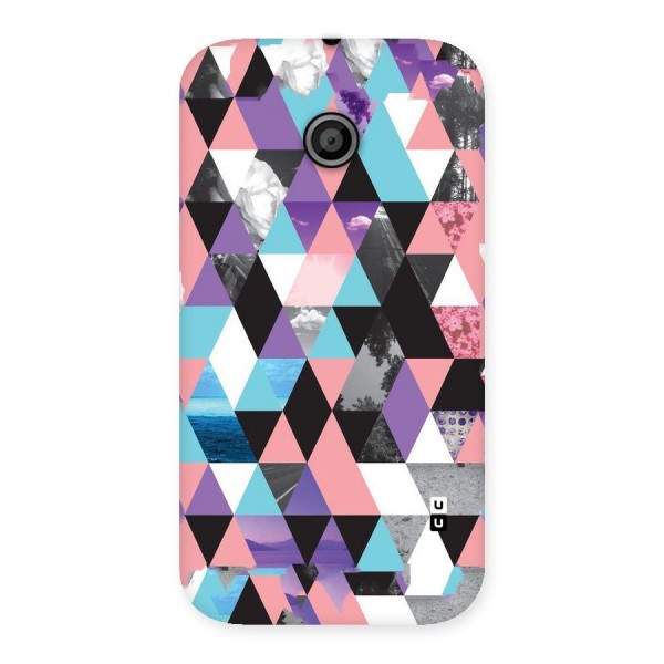 Abstract Splash Triangles Back Case for Moto E