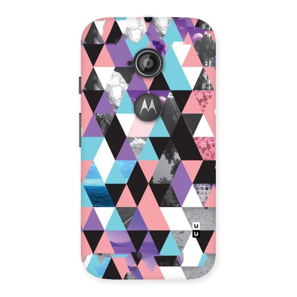 Abstract Splash Triangles Back Case for Moto E 2nd Gen