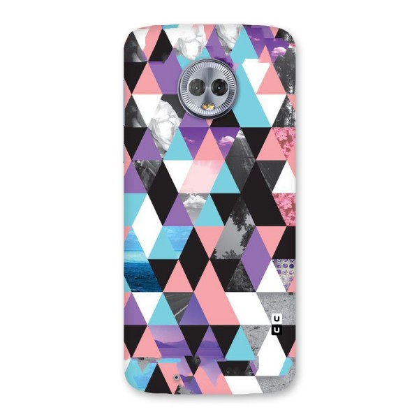 Abstract Splash Triangles Back Case for Moto G6