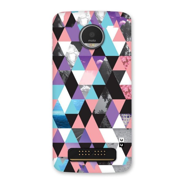 Abstract Splash Triangles Back Case for Moto Z Play