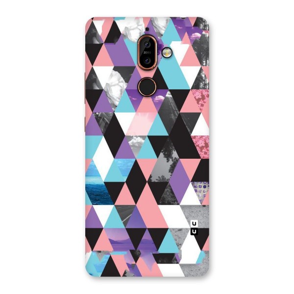 Abstract Splash Triangles Back Case for Nokia 7 Plus