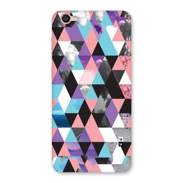 Abstract Splash Triangles Back Case for Vivo Y55s