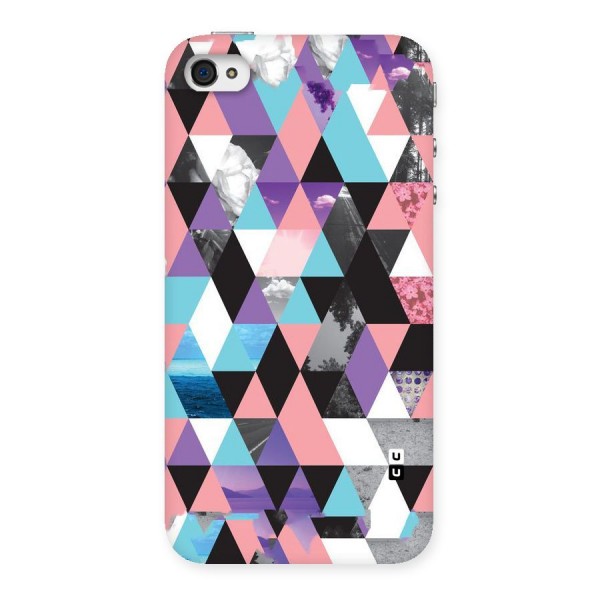 Abstract Splash Triangles Back Case for iPhone 4 4s