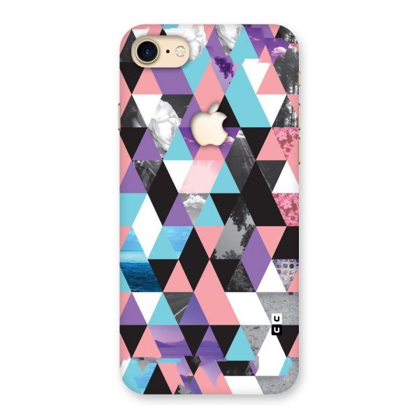 Abstract Splash Triangles Back Case for iPhone 7 Apple Cut