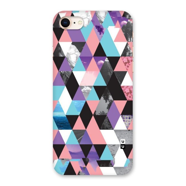 Abstract Splash Triangles Back Case for iPhone 8