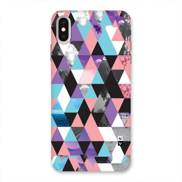 Abstract Splash Triangles Back Case for iPhone XS Max