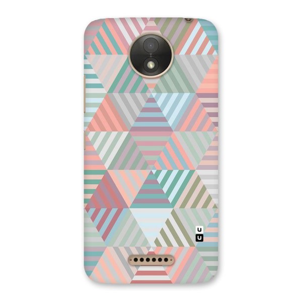 Abstract Triangle Lines Back Case for Moto C Plus