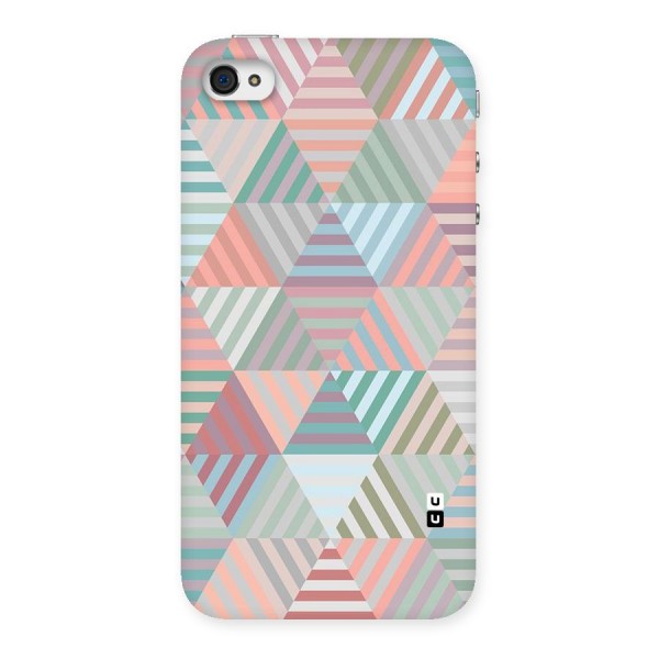 Abstract Triangle Lines Back Case for iPhone 4 4s