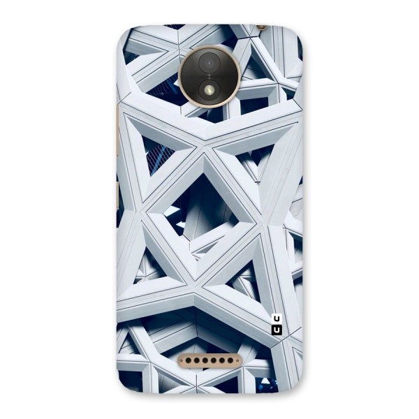 Abstract White Lines Back Case for Moto C Plus