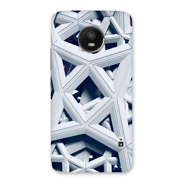 Abstract White Lines Back Case for Moto E4 Plus