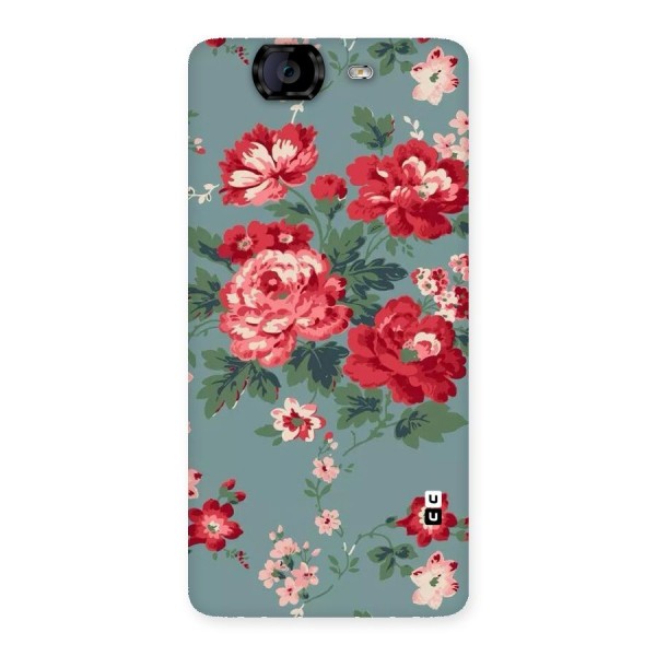 Aesthetic Floral Red Back Case for Canvas Knight A350