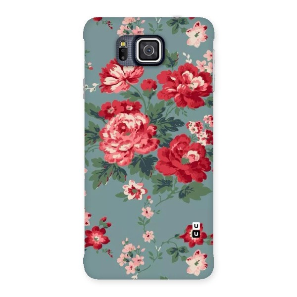 Aesthetic Floral Red Back Case for Galaxy Alpha