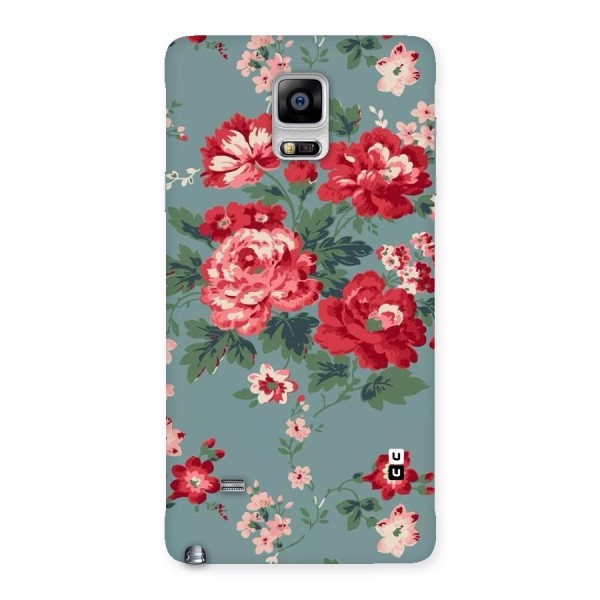 Aesthetic Floral Red Back Case for Galaxy Note 4