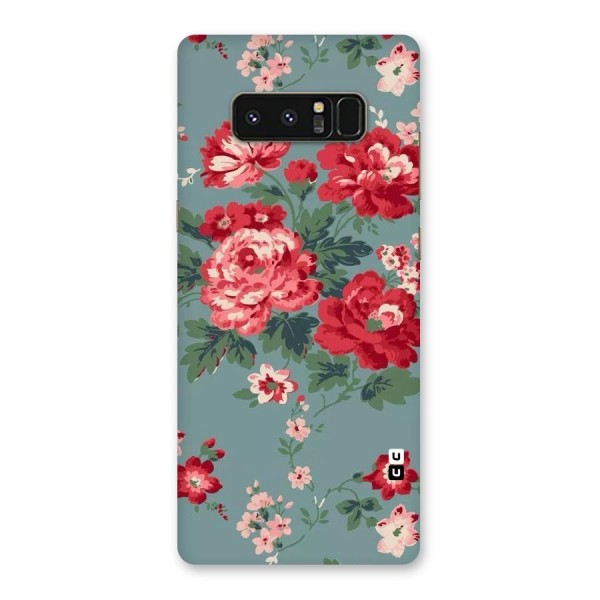 Aesthetic Floral Red Back Case for Galaxy Note 8