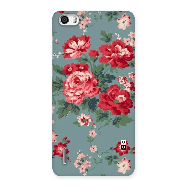 Aesthetic Floral Red Back Case for Honor 6