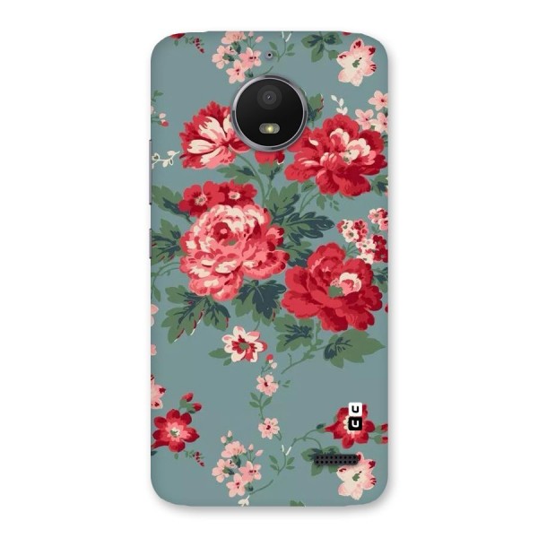 Aesthetic Floral Red Back Case for Moto E4