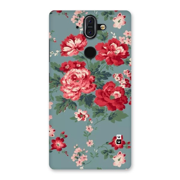 Aesthetic Floral Red Back Case for Nokia 8 Sirocco