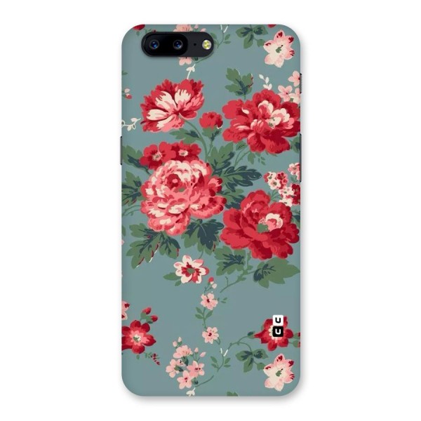 Aesthetic Floral Red Back Case for OnePlus 5