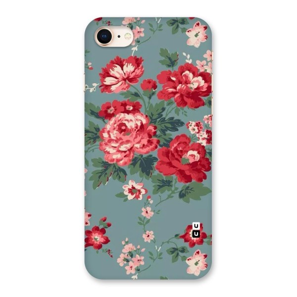 Aesthetic Floral Red Back Case for iPhone 8