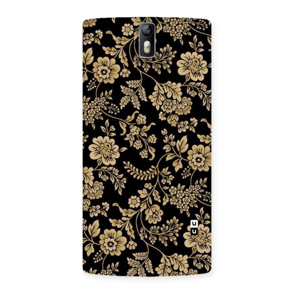 Aesthetic Golden Design Back Case for One Plus One